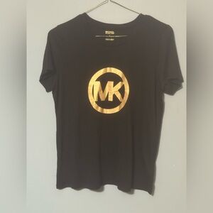 Michael Kors Black and Gold Short Sleeve Tee